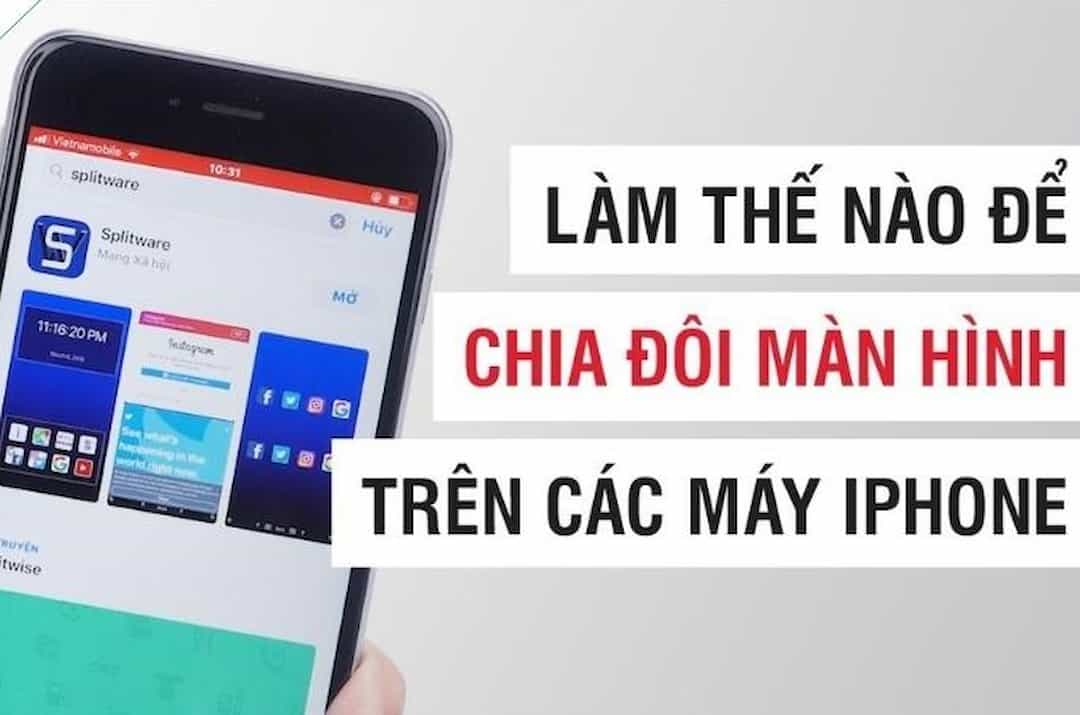 Thao tác vô cùng đơn giản khi thực hiện cách chia đôi màn hình iPhone